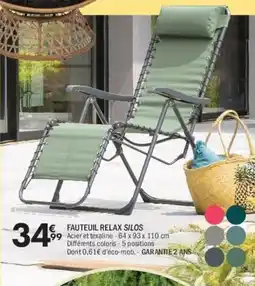 La Foir'Fouille Fauteuil relax silos offre