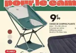 La Foir'Fouille Chaise de camping pliante offre