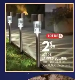 La Foir'Fouille Lot de lampes solaire offre