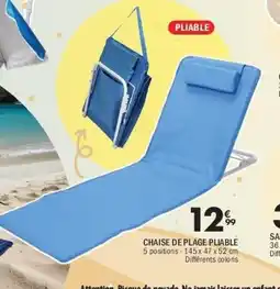 La Foir'Fouille Chaise de plage pliable offre