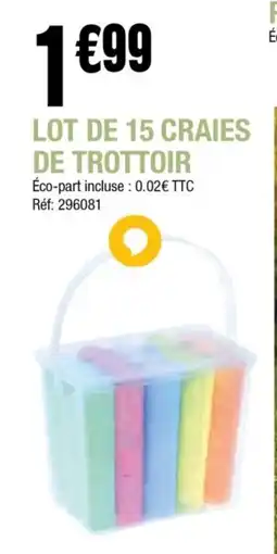La Foir'Fouille Lot de 15 craies de trottoir offre