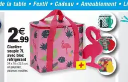 Bazarland Glacière souple avec bloc réfrigérant offre