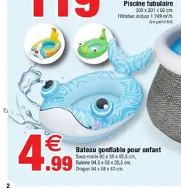 Bazarland Bateau gonflable pour enfant offre