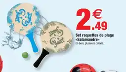 Bazarland Set raquettes de plage Salamandre offre