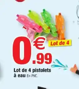 Bazarland Lot de 4 pistolets à eau offre