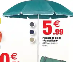 Bazarland Parasol de plage Pampellone offre