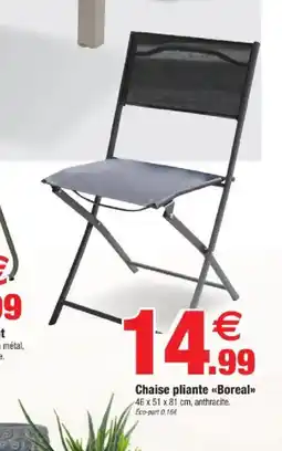Bazarland Chaise pliante Boreal offre