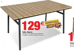 Bazarland Table Manso offre