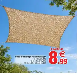 Bazarland Voile d'ombrage Camouflage offre