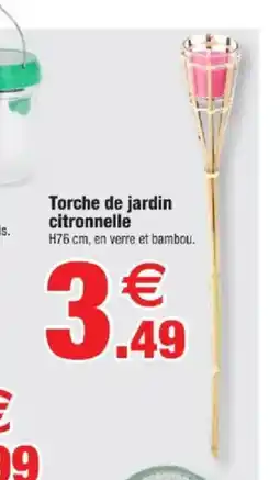 Bazarland Torche de jardin citronnelle offre