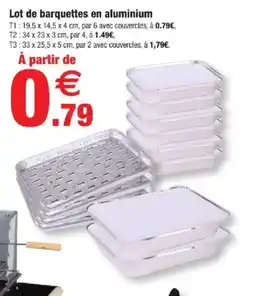 Bazarland Lot de barquettes en aluminium offre