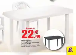 Bazarland Table de jardin offre