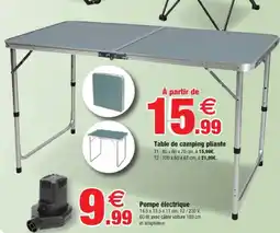 Bazarland Table de camping pliante offre