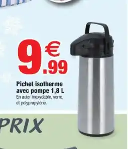 Bazarland Pichet isotherme avec pompe offre
