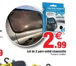 Bazarland Lot de 2 pare-soleil chaussette offre