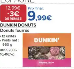 Costco DUNKIN DONUTS Donuts fourrés offre