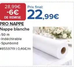 Costco PRO NAPPE Nappe blanche offre