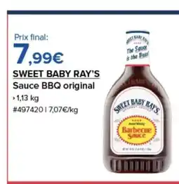 Costco SWEET BABY RAY'S Sauce BBQ original offre