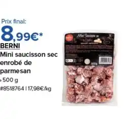 Costco BERNI Mini saucisson sec enrobé de parmesan offre