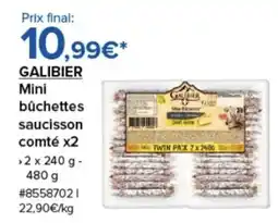 Costco GALIBIER Mini buchettes saucisson comté x2 offre