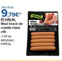 Costco ID HALAL Maxi knack de volaille Halal offre