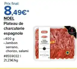 Costco NOEL Plateau de charcuterie espagnole offre