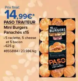 Costco PASO TRAITEUR Mini Burgers Panachés x15 offre
