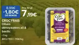 Costco CROC'FRAIS Olives dénoyautées ail & basilic offre