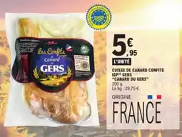 E.Leclerc CANARD DU GERS Cuisse de canard confite igp gers offre