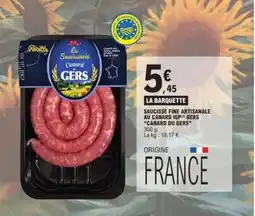 E.Leclerc CANARD DU GERS Saucisse fine artisanale au canard igp gers offre