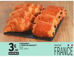 E.Leclerc 4 croissants +4 pains au chocolat offre