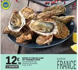 E.Leclerc Huitres n°3 fines de claire igp marennes oleron offre