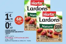 E.Leclerc HERTA Lardons nature conservation sans nitrite offre