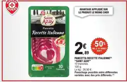 E.Leclerc SAINT AZAY Pancetta recette italienne offre