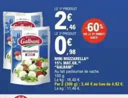 E.Leclerc GALBANI Mini mozzarella 15% mat.gr. offre