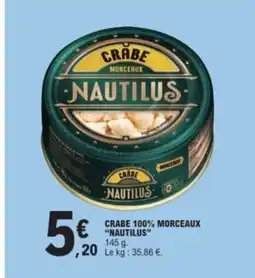 E.Leclerc NAUTILUS Crabe 100% morceaux offre