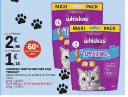 E.Leclerc WHISKAS Friandises temptations pour chat offre