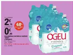 E.Leclerc OGEU Eau minérale naturelle gazeuse offre