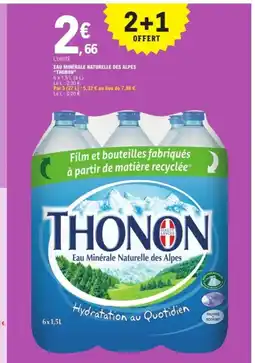 E.Leclerc THONON minérale naturelle des alpes offre