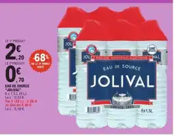 E.Leclerc JOLIVAL Eau de source offre