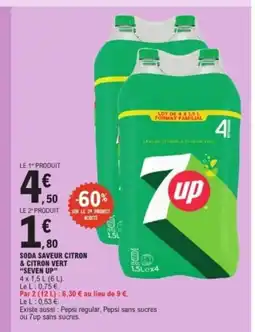 E.Leclerc SEVEN UP Soda saveur citron & citron vert offre