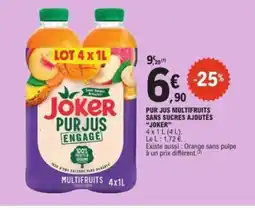 E.Leclerc JOKER Pur jus multifruits sans sucres ajoutés offre