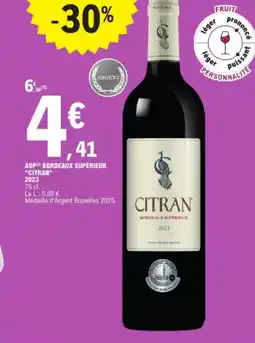 E.Leclerc CITRAN Aop bordeaux supérieur offre