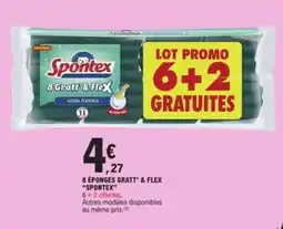 E.Leclerc SPONTEX 8 éponges gratt' & flex offre