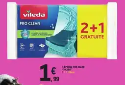 E.Leclerc VILEDA 3 éponge pro clean offre