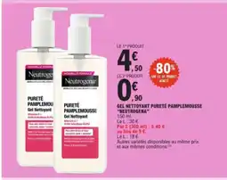 E.Leclerc NEUTROGENA Gel nettoyant pureté pamplemousse offre
