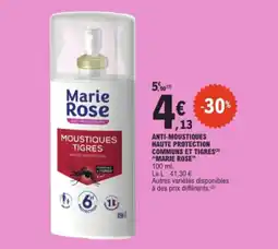 E.Leclerc MARIE ROSE Anti-moustiques haute protection communs et tigres offre