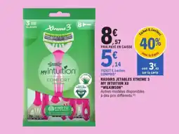 E.Leclerc WILKINSON Rasoirs jetables xtreme 3 my intuition x8 offre