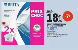 E.Leclerc BRITA Carafe filtrante aluna 2,4 l+2 cartouches offre
