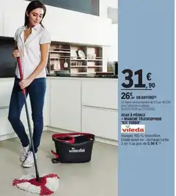 E.Leclerc VILEDA Seau à pédale + manche télescopique kit turbo offre